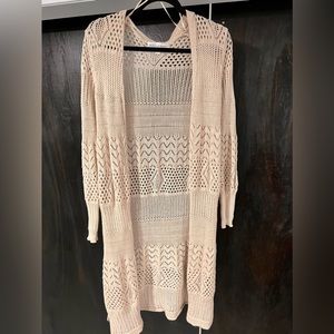 Beige Knit Cardigan